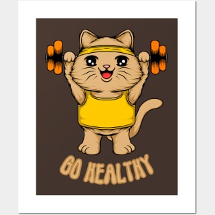 Go Healthy with cat Posters and Art